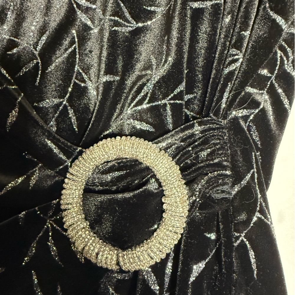 Notations Black And Silver Patterned Blouse - image 6